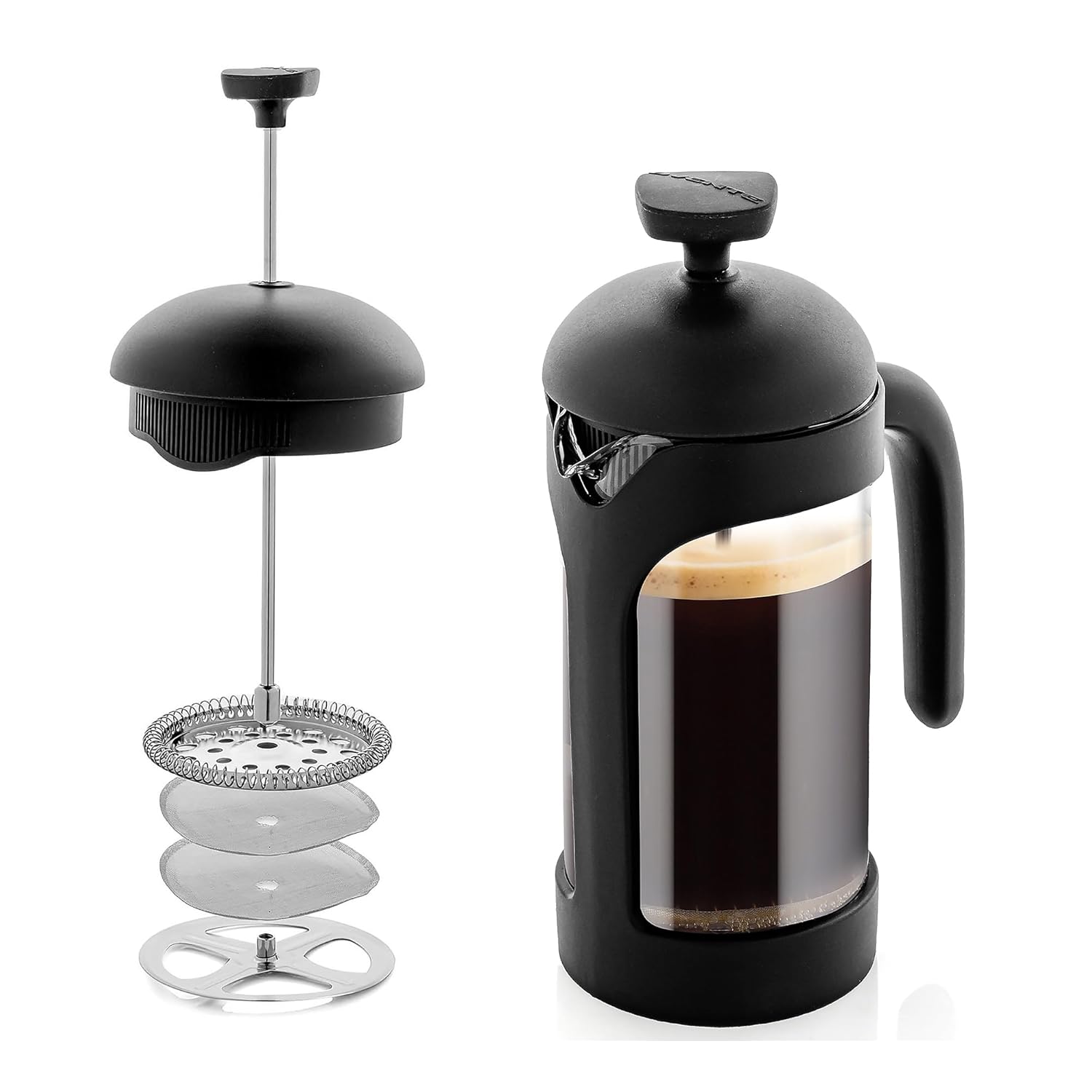 French Press Glass - 12oz French Press Coffee Maker, Borosilicate