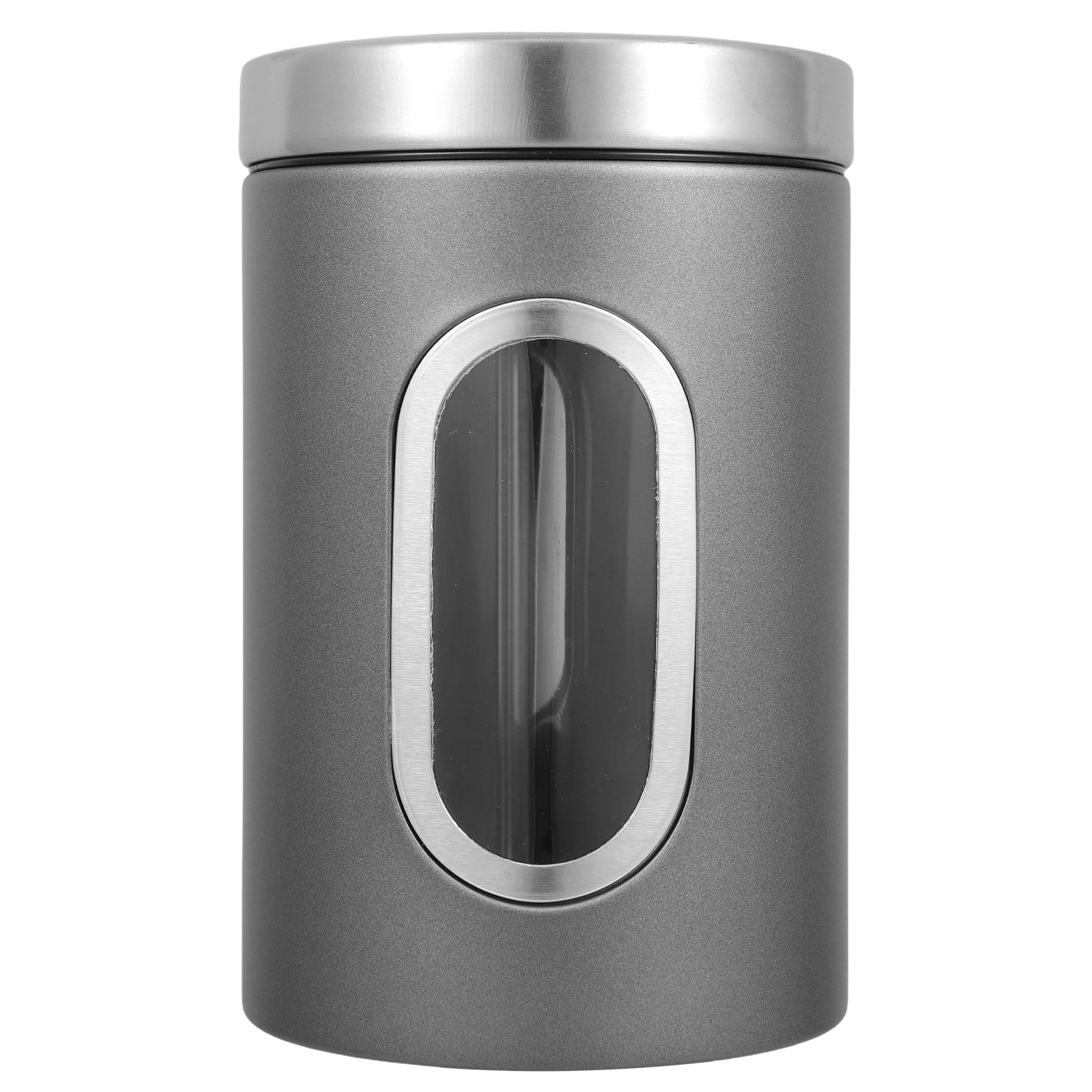 Coffee Tea Canister Set - Stainless Steel Storage Canister Silver Gray
