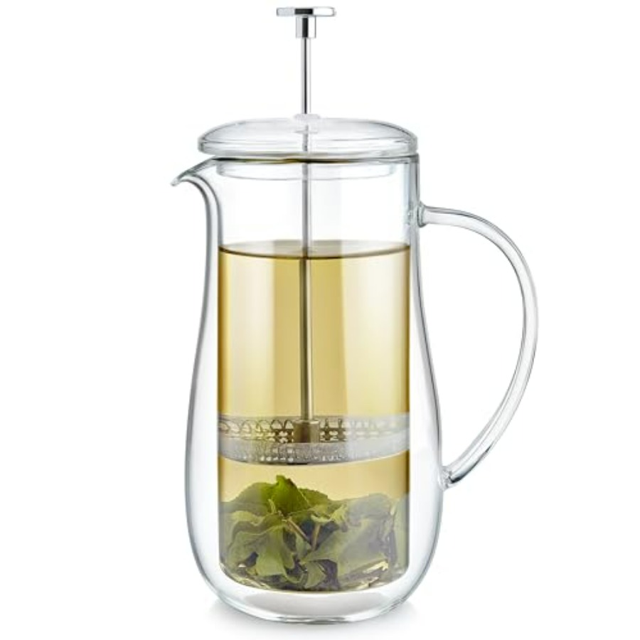 French Press Glass - Insulated Double-Walled Glass French Press 34
