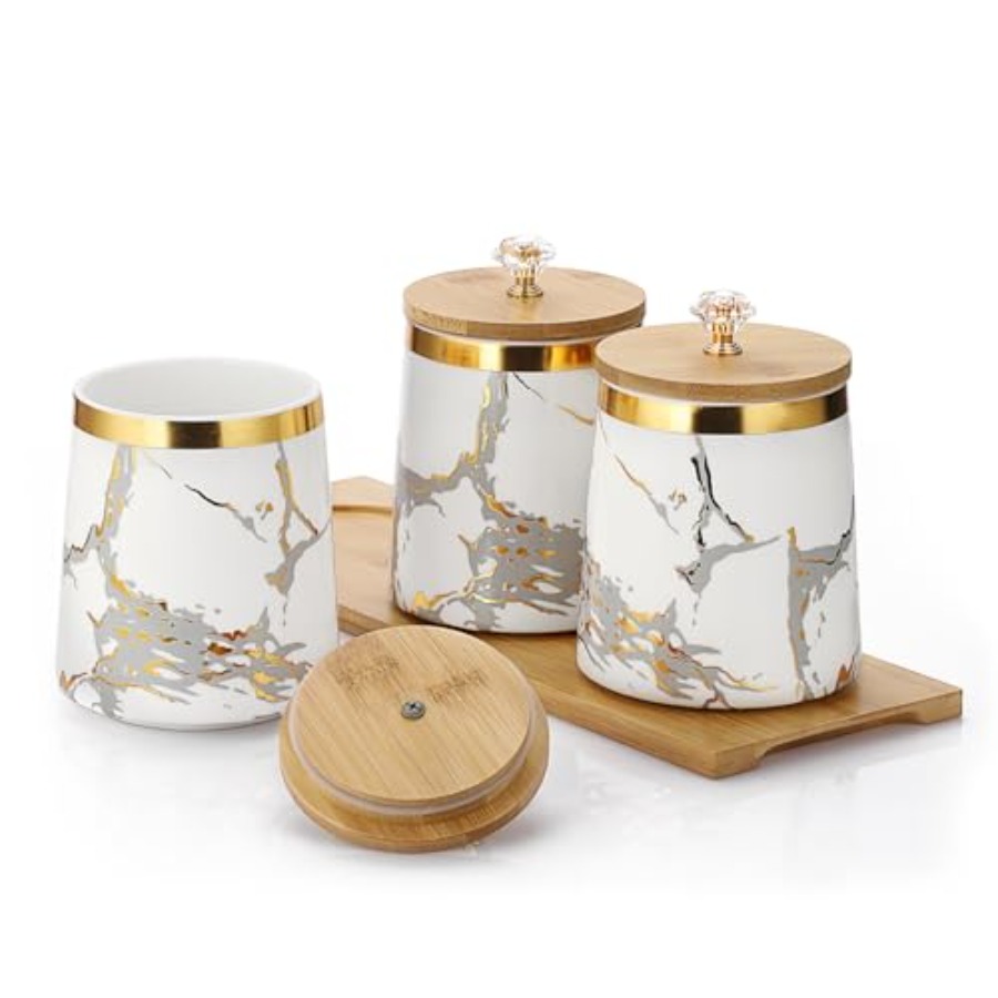 Coffee Tea Canister Set - Set of 3 Canisters Set for