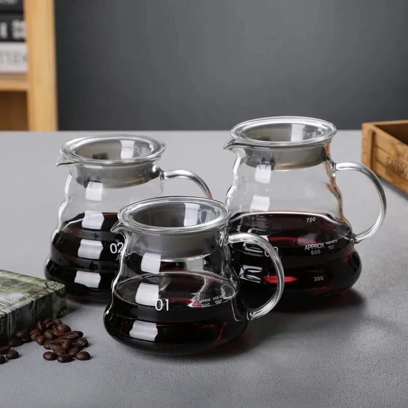 French Press Glass - Glass Coffee Pot and Funnel Hand-Made