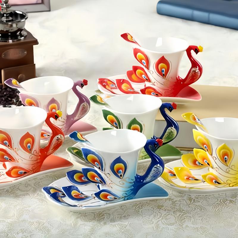 Good Coffee Tea - Hut Enamel Ceramic Coffee Cup Set