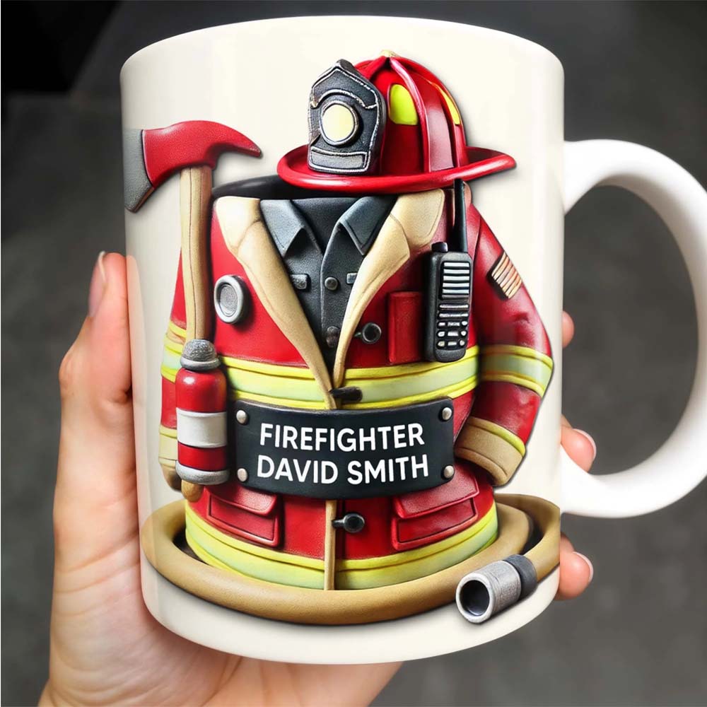 Coffee Tea Name - 【Hero Gift】Personalized Firefighter Mug - Custom