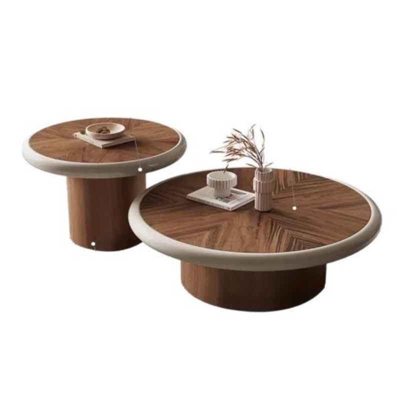 Coffee Tea Machine For Home - Medieval walnut color coffee table living