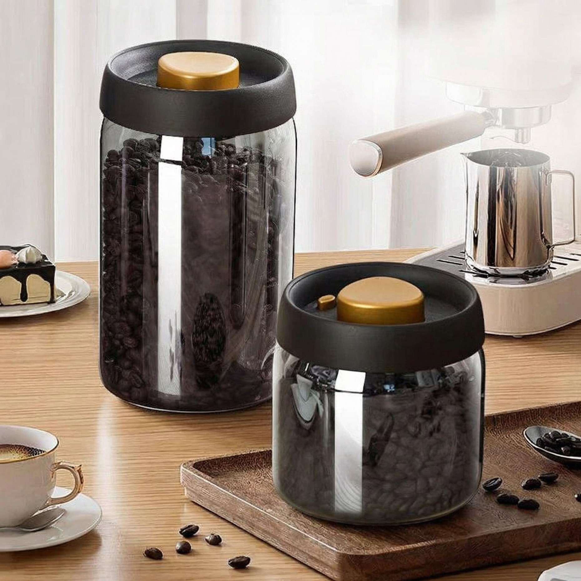 Vacuum Coffee Canister Press-T - Coffee Tea Canister Set recensione e prezzo