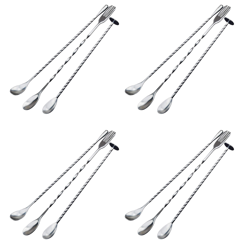 AB35-12 Pcs Extra Long Mixing  - Coffee Tea Spoon recensione e prezzo