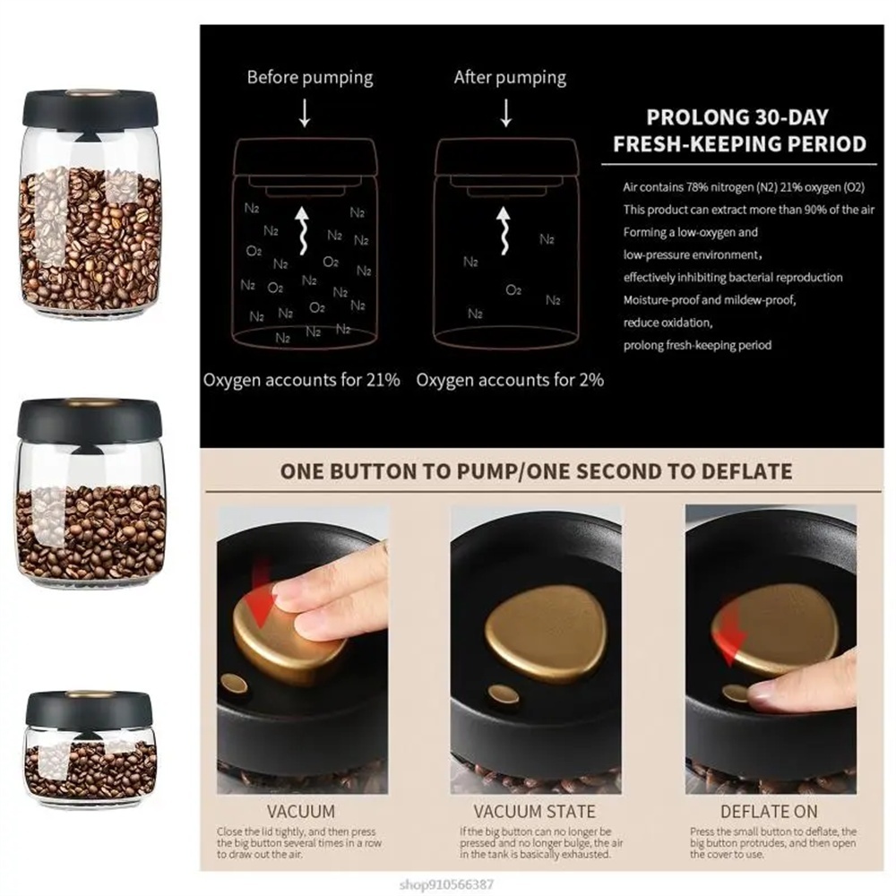 1pack Coffee Bean Storage Cont - Coffee Tea Canister Set recensione e prezzo
