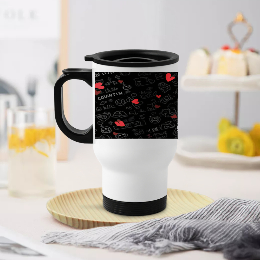Travel Mug With Chalkboard Des - Coffee Tea Name recensione e prezzo