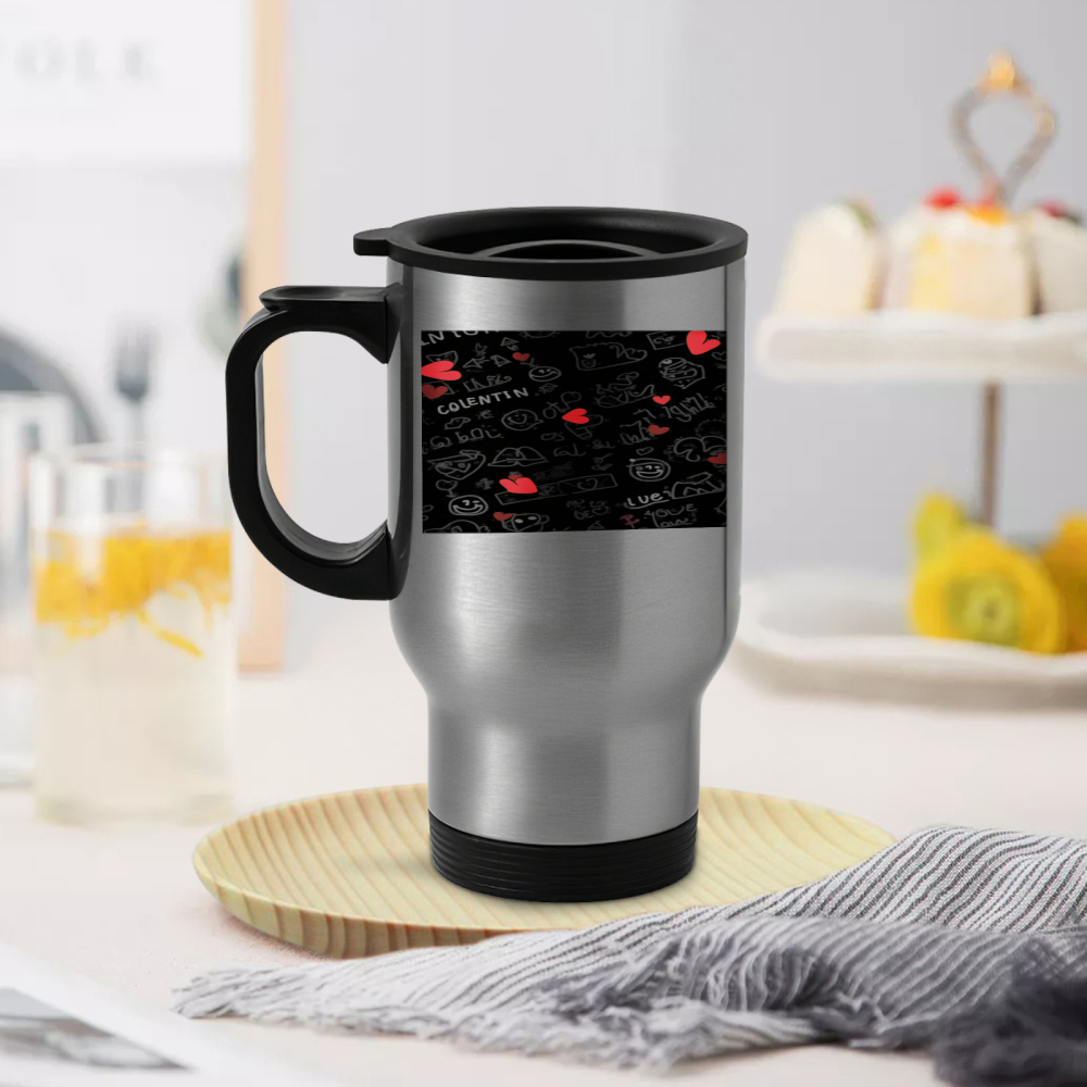 Travel Mug With Chalkboard Des - Coffee Tea Name recensione e prezzo