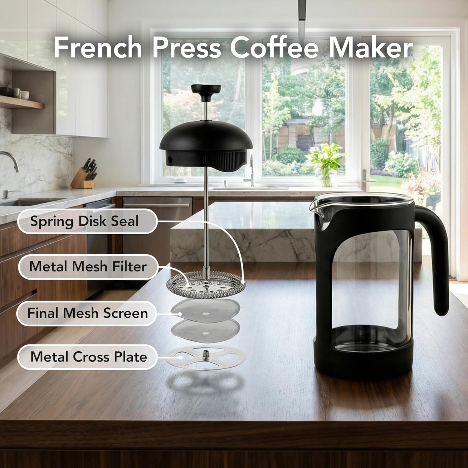 12oz French Press Coffee Maker - French Press Glass recensione e prezzo