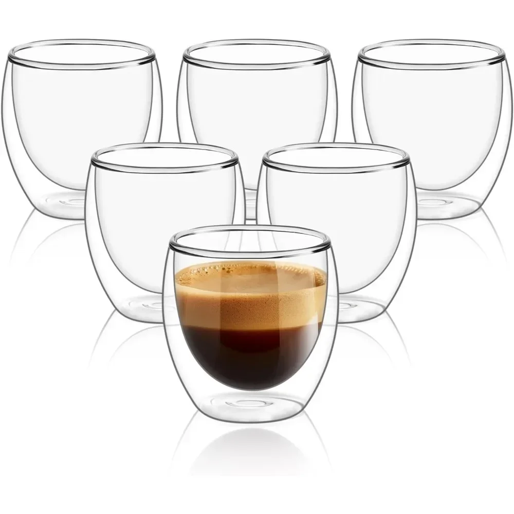 6 pcs Clear Double Wall Glass  - Coffee Tea Games recensione e prezzo