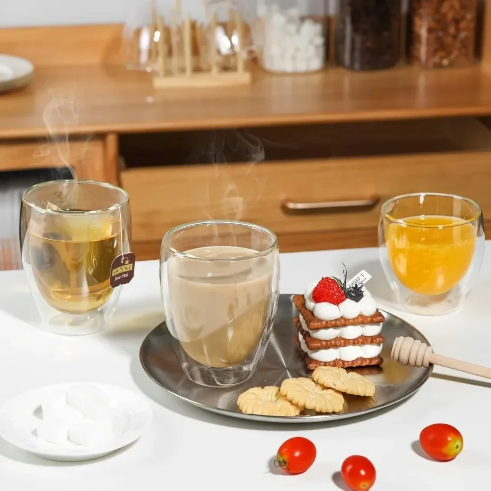 6 pcs Clear Double Wall Glass  - Coffee Tea Games recensione e prezzo