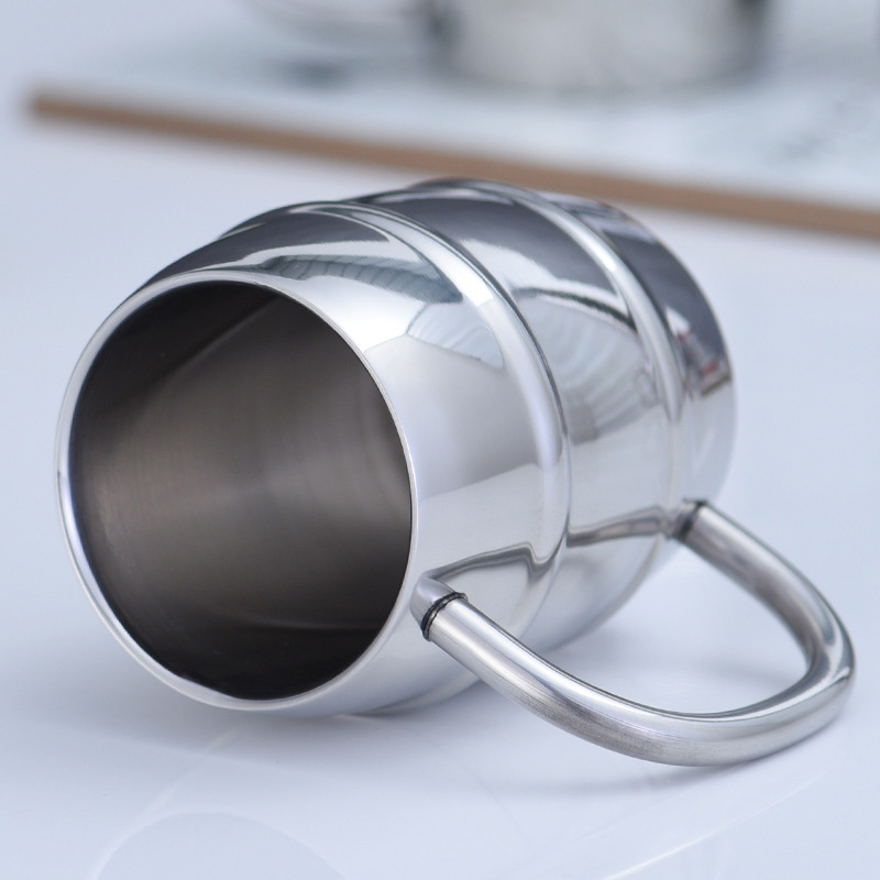 Stainless Steel Beer Cup Laser - Coffee Tea Logo recensione e prezzo