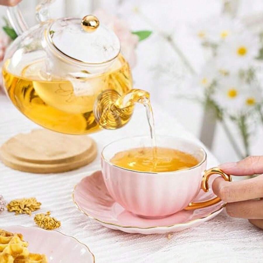 Tea Cups And Saucers Set 18-Pi - Coffee Tea Spoon recensione e prezzo