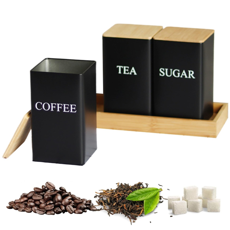 3PCS Set Tea Coffee Sugar Cani - Coffee Tea Canister Set recensione e prezzo