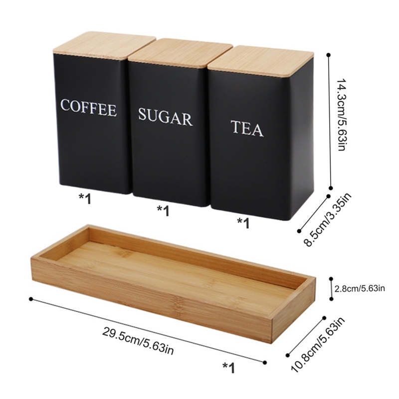 3PCS Set Tea Coffee Sugar Cani - Coffee Tea Canister Set recensione e prezzo