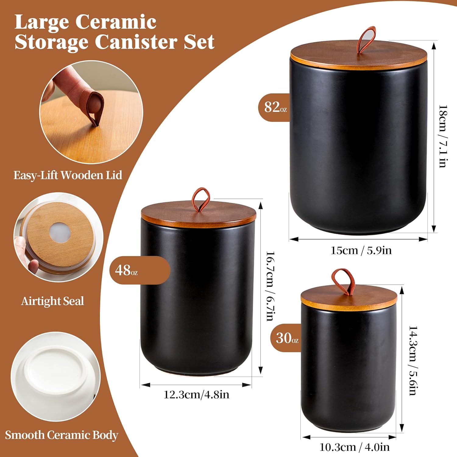 Ceramic Canister Set (30 oz, 4 - Coffee Tea Canister Set recensione e prezzo