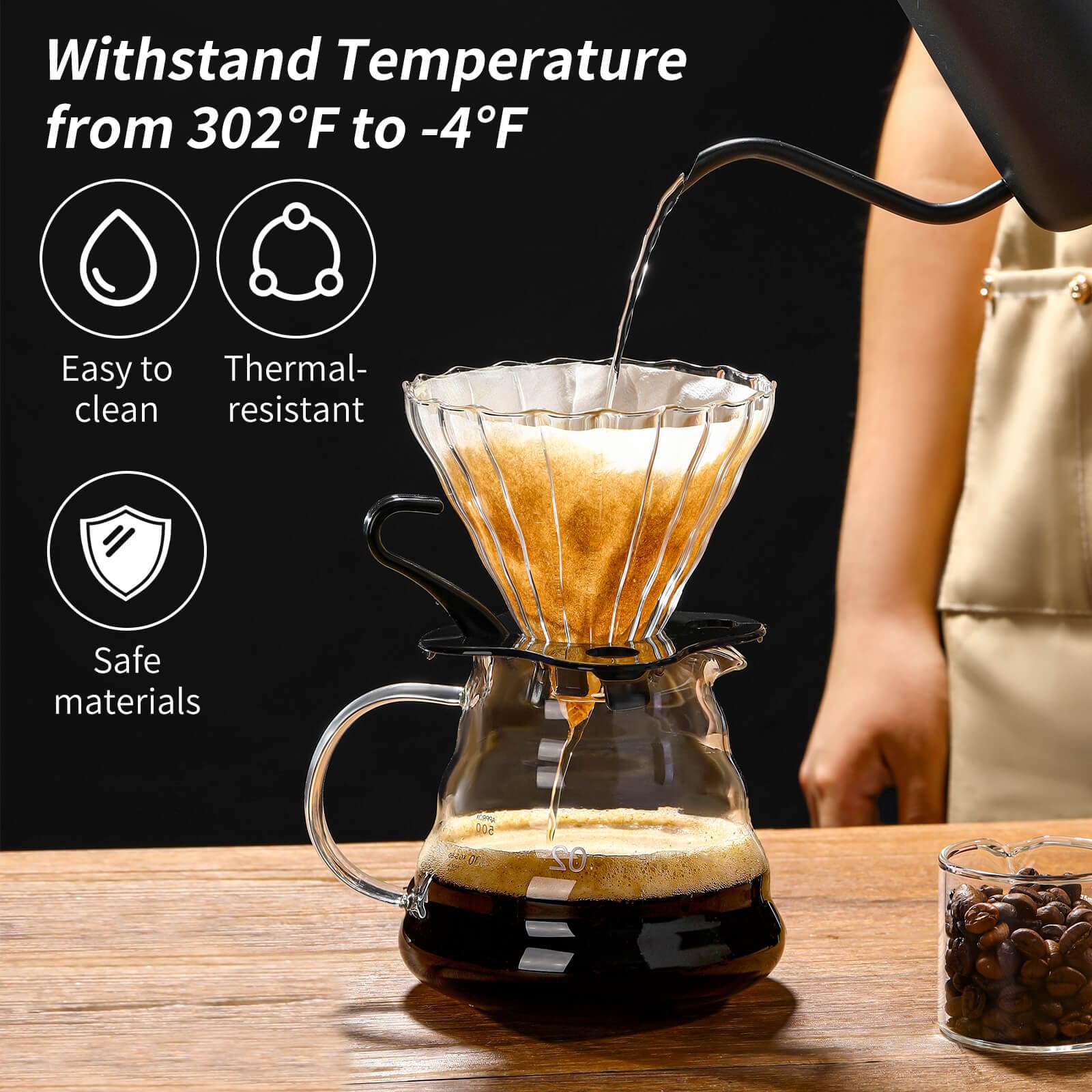 Glass Coffee Pot and Funnel Ha - French Press Glass recensione e prezzo