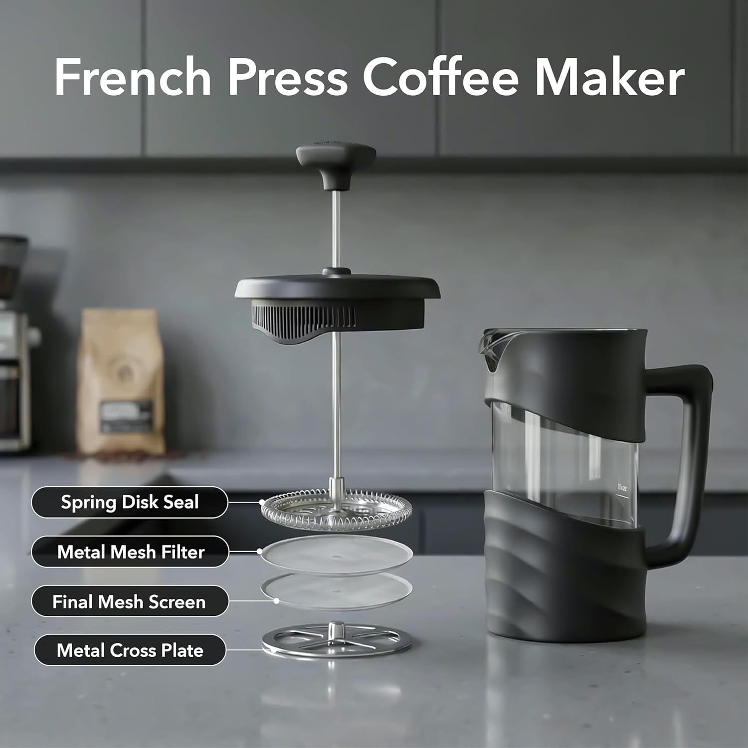 French Press Coffee Maker 20oz - French Press Glass recensione e prezzo