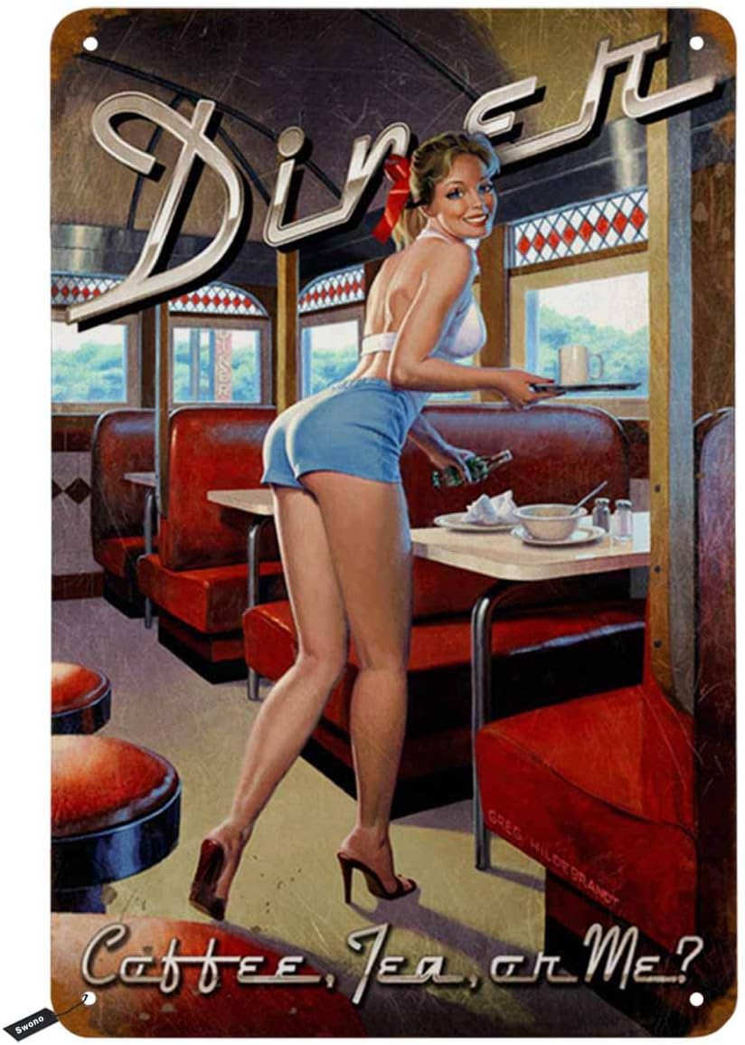 Swono Dinner Tin Signs,Pinup S - Coffee Tea You And Me recensione e prezzo