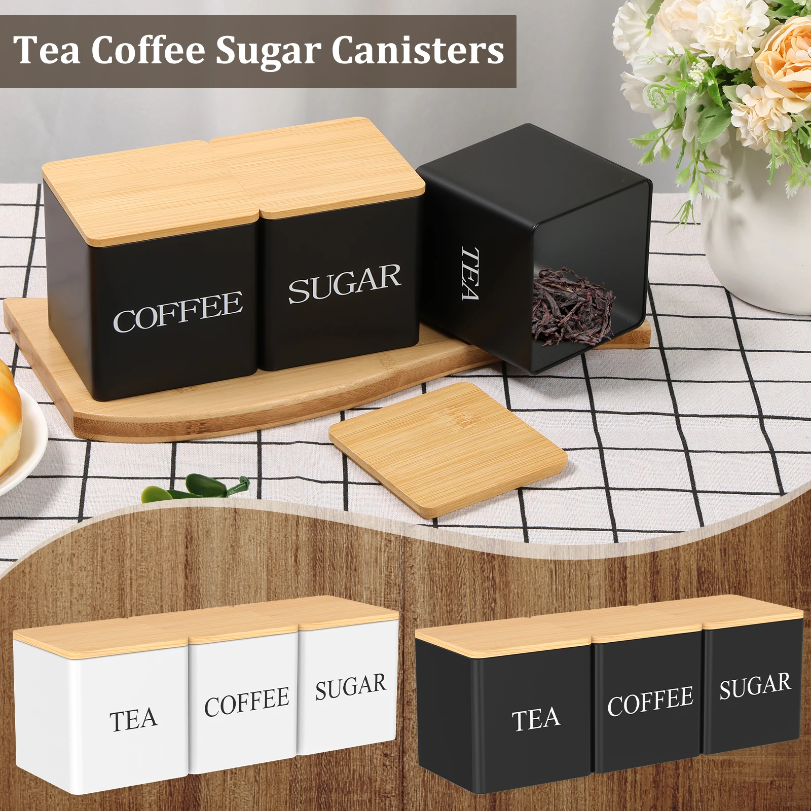 3Pcs Set 500ml Tea Sugar Coffe - Coffee Tea Canister Set recensione e prezzo