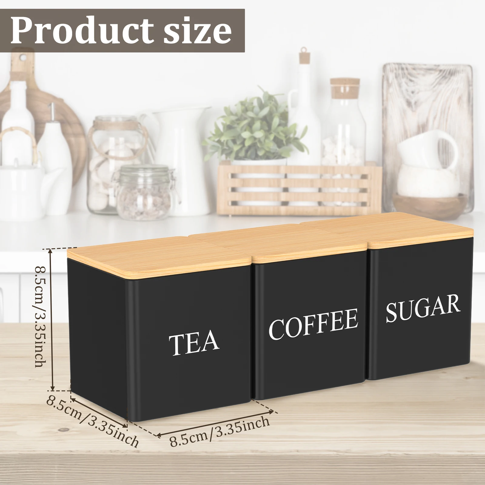 3Pcs Set 500ml Tea Sugar Coffe - Coffee Tea Canister Set recensione e prezzo