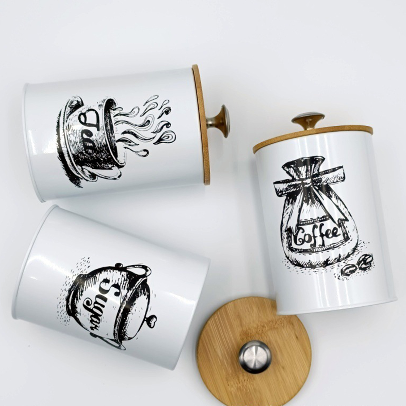3Pcs Sealed Coffee Canister Se - Coffee Tea Canister Set recensione e prezzo