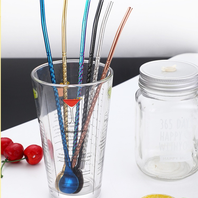 Long Twisted Straw Spoon Porta - Coffee Tea Spoon recensione e prezzo