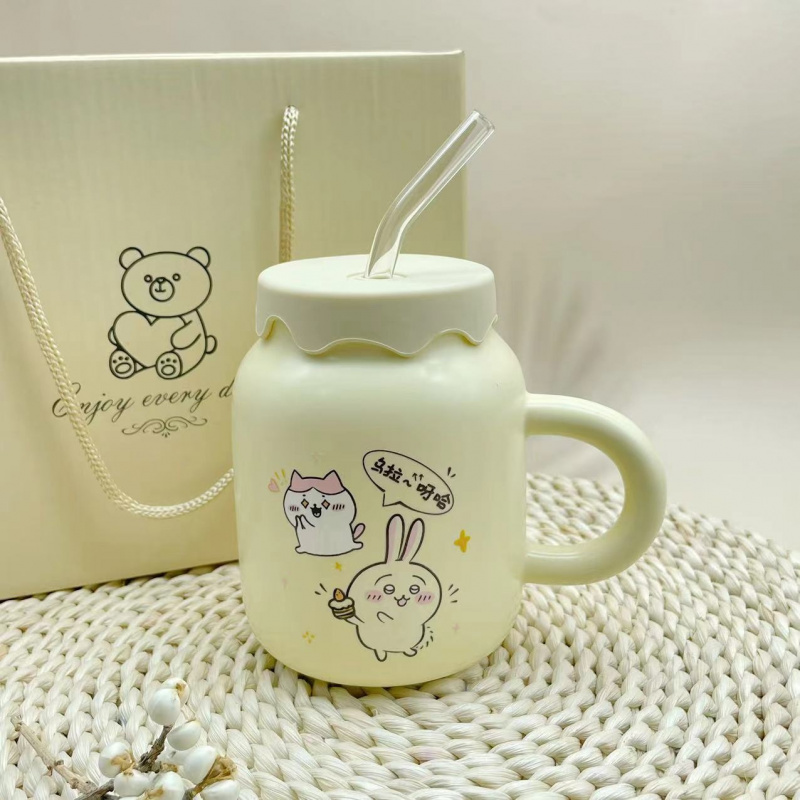 Chiikawa Ceramic Mug With Lid  - Good Coffee Tea recensione e prezzo