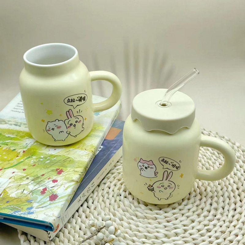 Chiikawa Ceramic Mug With Lid  - Good Coffee Tea recensione e prezzo