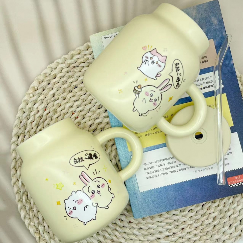 Chiikawa Ceramic Mug With Lid  - Good Coffee Tea recensione e prezzo