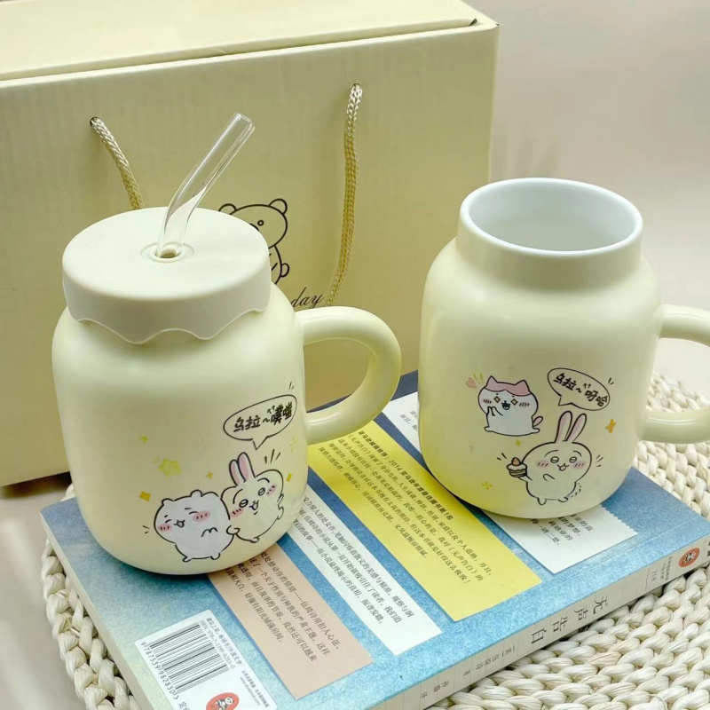 Chiikawa Ceramic Mug With Lid  - Good Coffee Tea recensione e prezzo