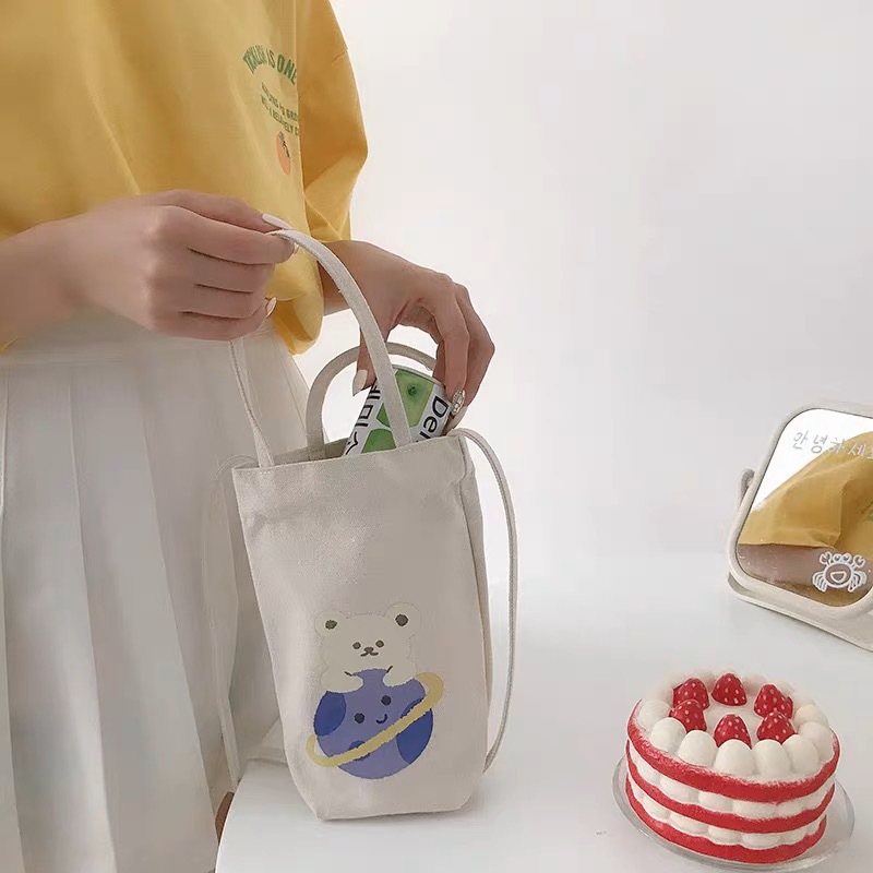Print Canvas Water Bottle Bag  - Coffee Tea Name recensione e prezzo