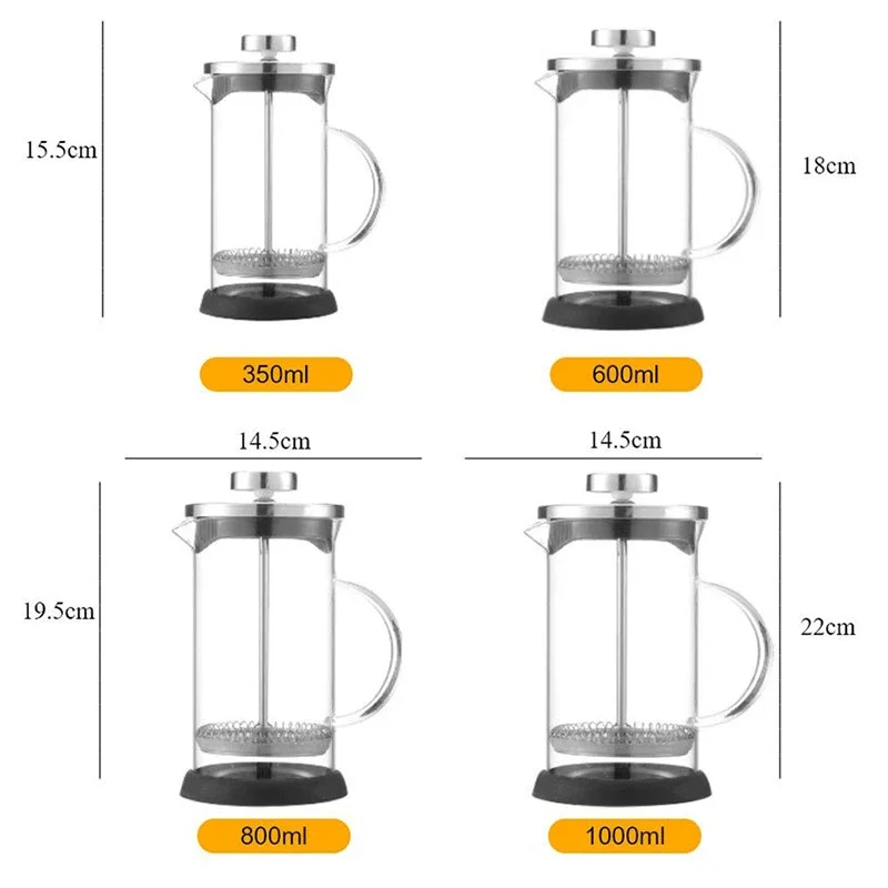 350-1000ML French Press Coffee - French Press Glass recensione e prezzo