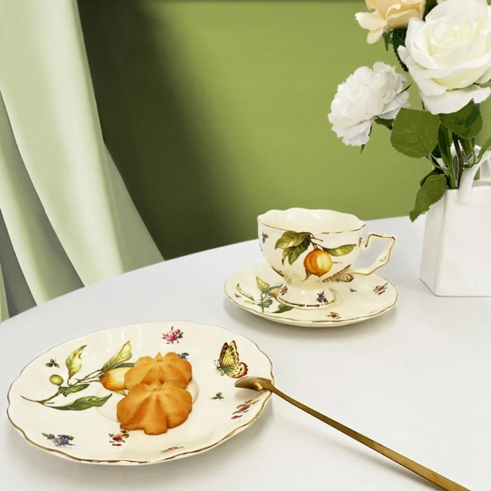 Ceramic Teacup and Saucer Set  - Coffee Tea Spoon recensione e prezzo