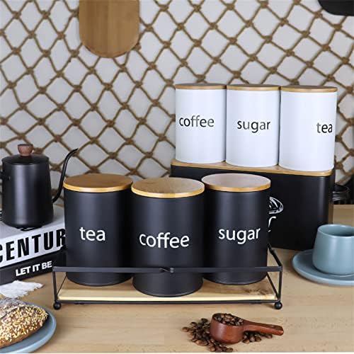 SOTECH Black Metal Kitchen Can - Coffee Tea Canister Set recensione e prezzo