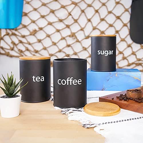 SOTECH Black Metal Kitchen Can - Coffee Tea Canister Set recensione e prezzo