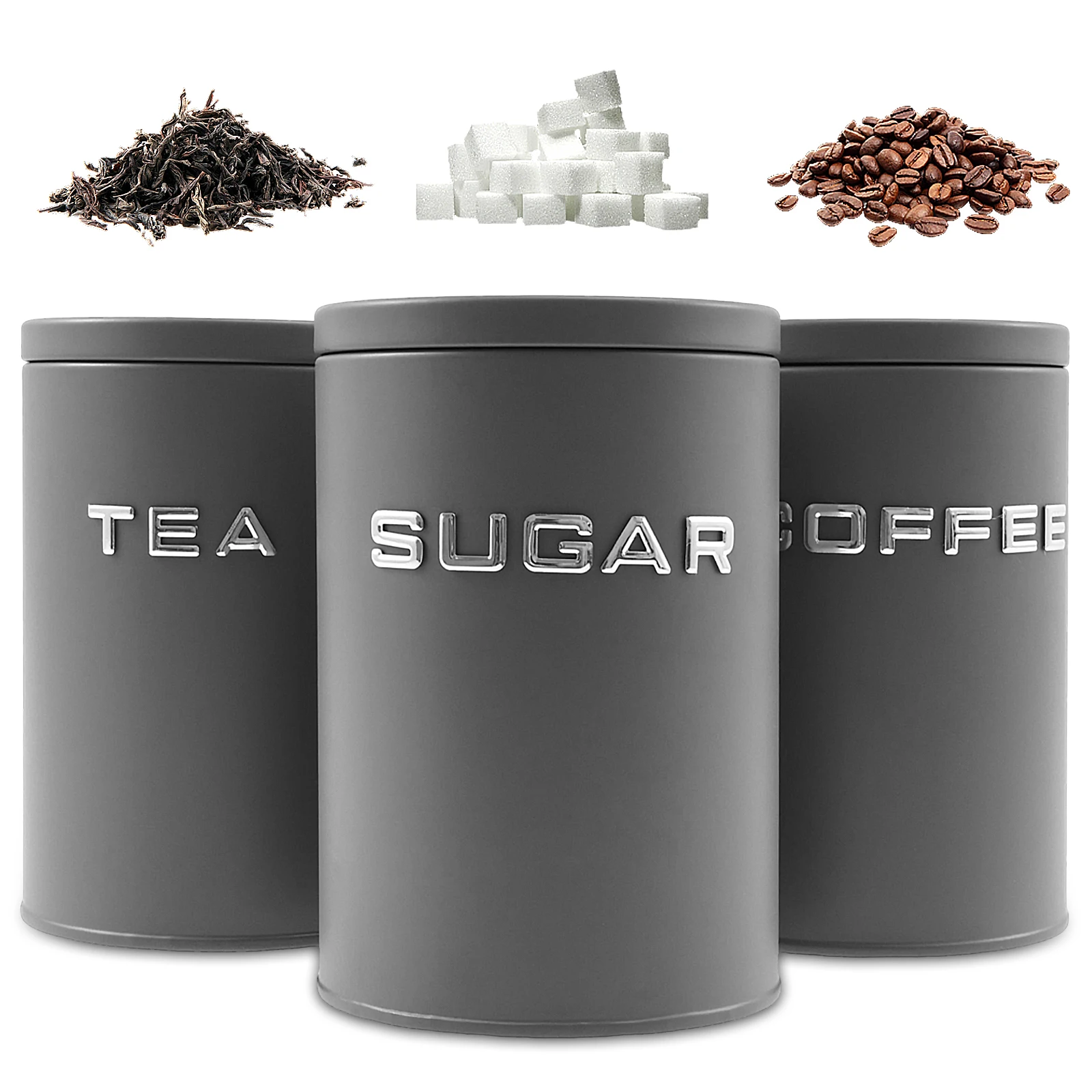 3 Pcs Tea Coffee Sugar Caniste - Coffee Tea Canister Set recensione e prezzo