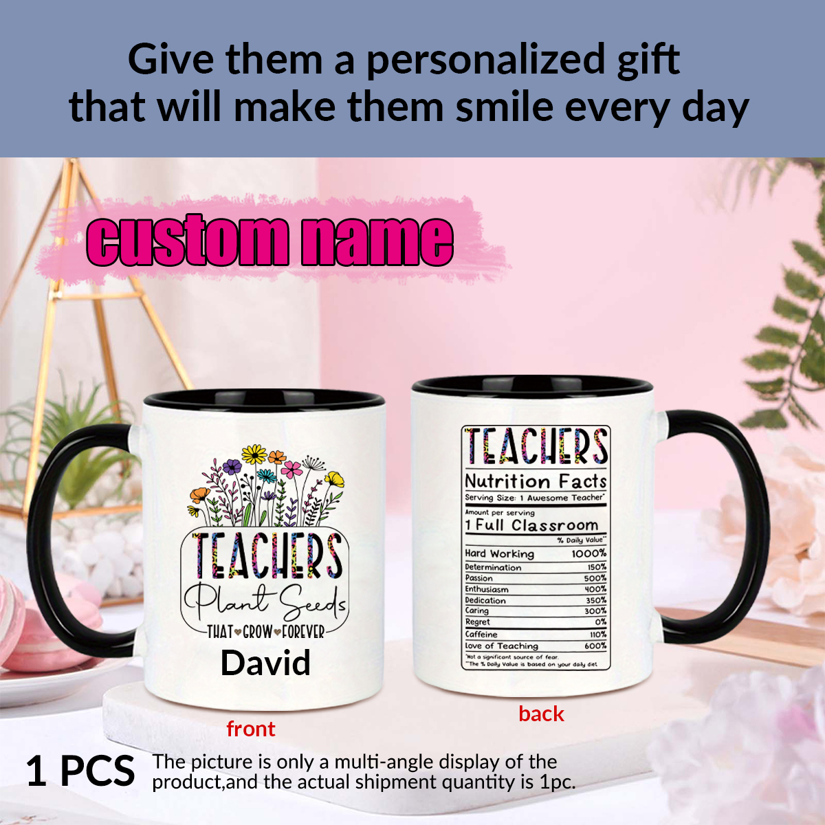 1pc Customize Name Personalise - Coffee Tea Name recensione e prezzo