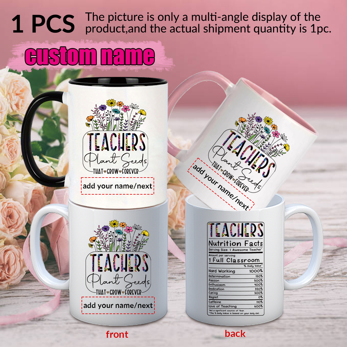 1pc Customize Name Personalise - Coffee Tea Name recensione e prezzo