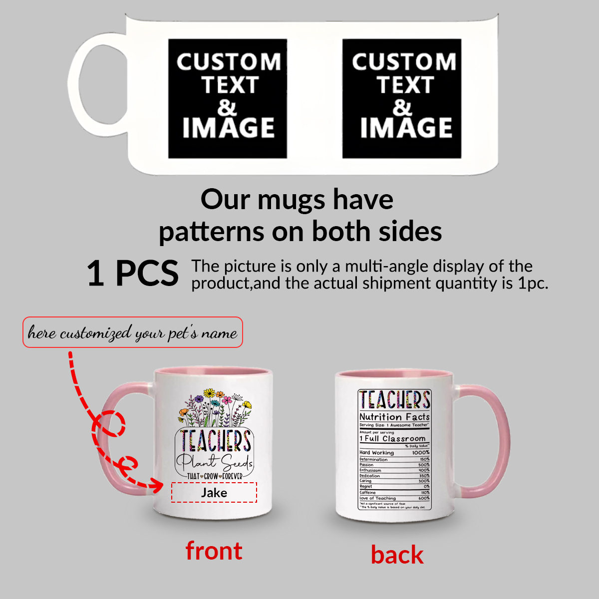 1pc Customize Name Personalise - Coffee Tea Name recensione e prezzo