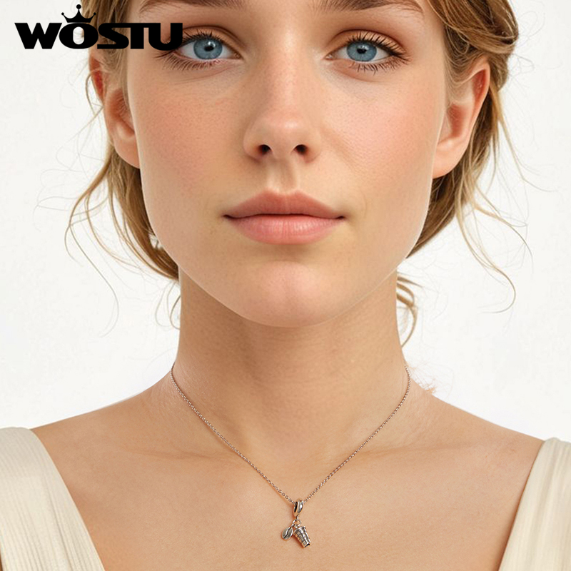 WOSTU 925 Sterling Silver Blac - Coffee Tea Name recensione e prezzo