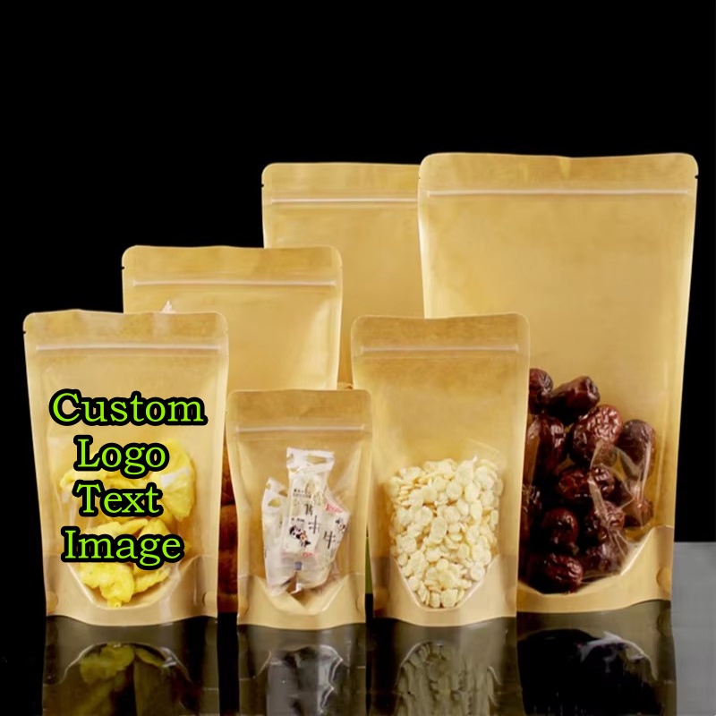 100PCS Clear Stand-up Kraft Pa - Coffee Tea Logo recensione e prezzo