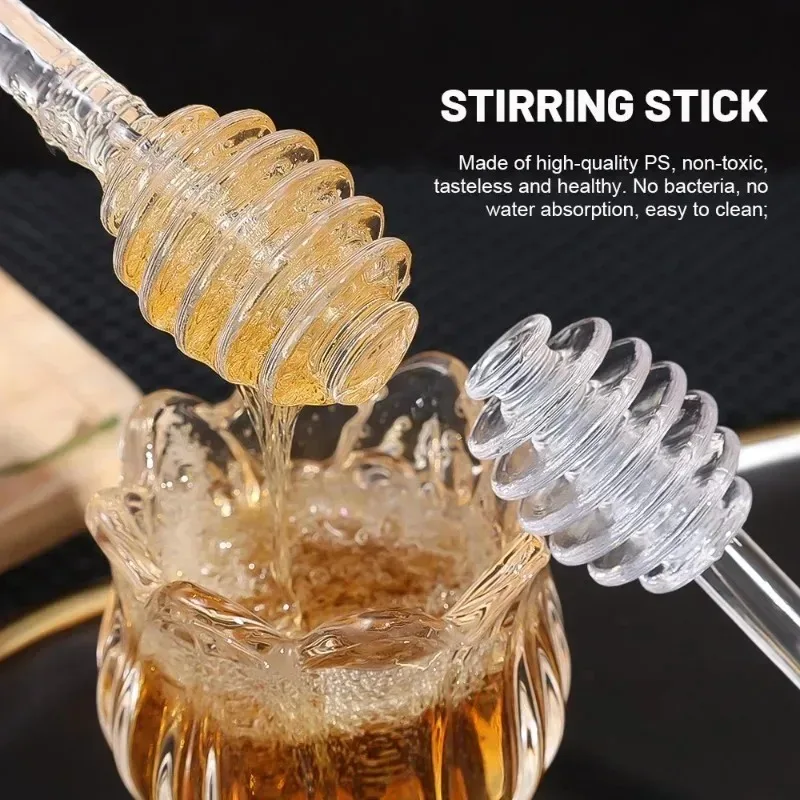 10/1PCS Glass Honey Dipper Sti - Coffee Tea Spoon recensione e prezzo