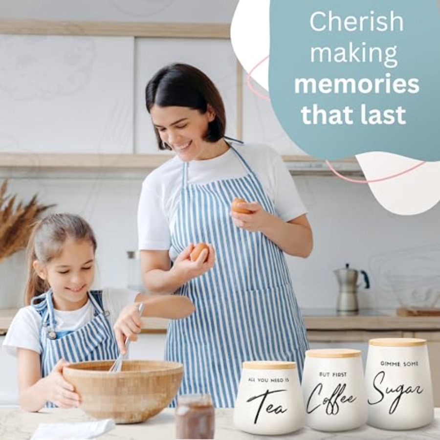 Coffee Tea and Sugar Ceramic C - Coffee Tea Canister Set recensione e prezzo